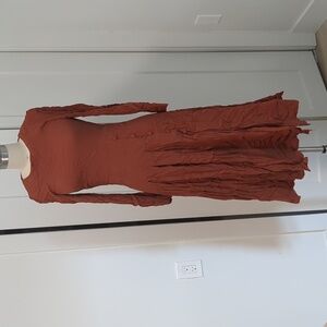 & other stories rust midi dress